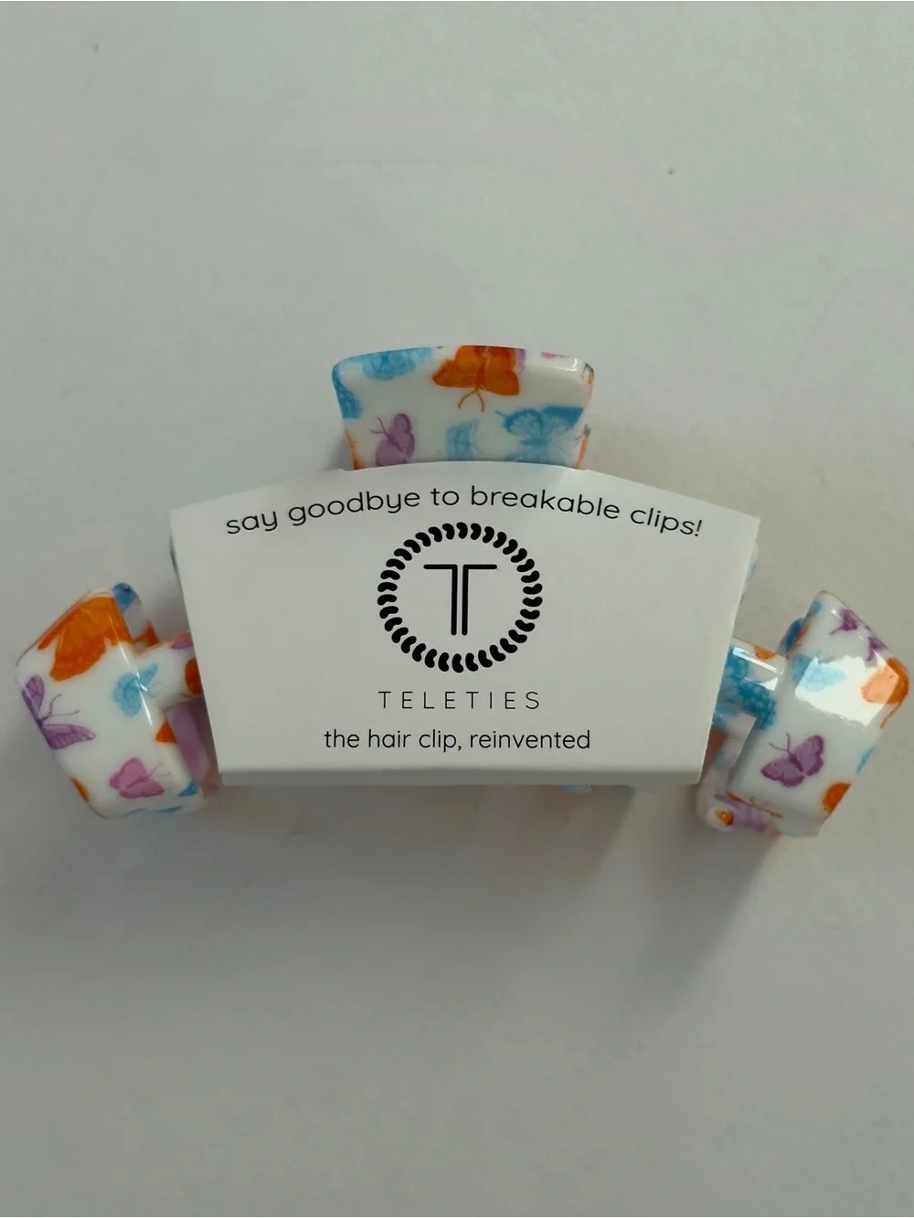 TELETIES Fluttering By Medium Hair Clip with Bonus Scrunchie. NEW!